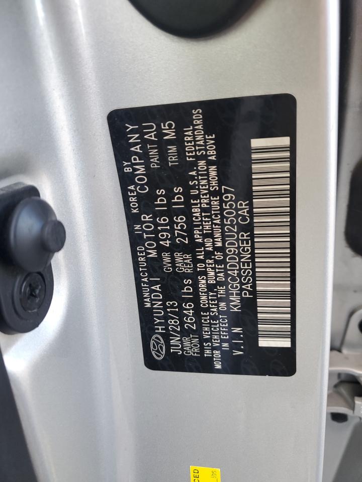 2013 Hyundai Genesis 3.8L VIN: KMHGC4DD9DU250597 Lot: 85758854