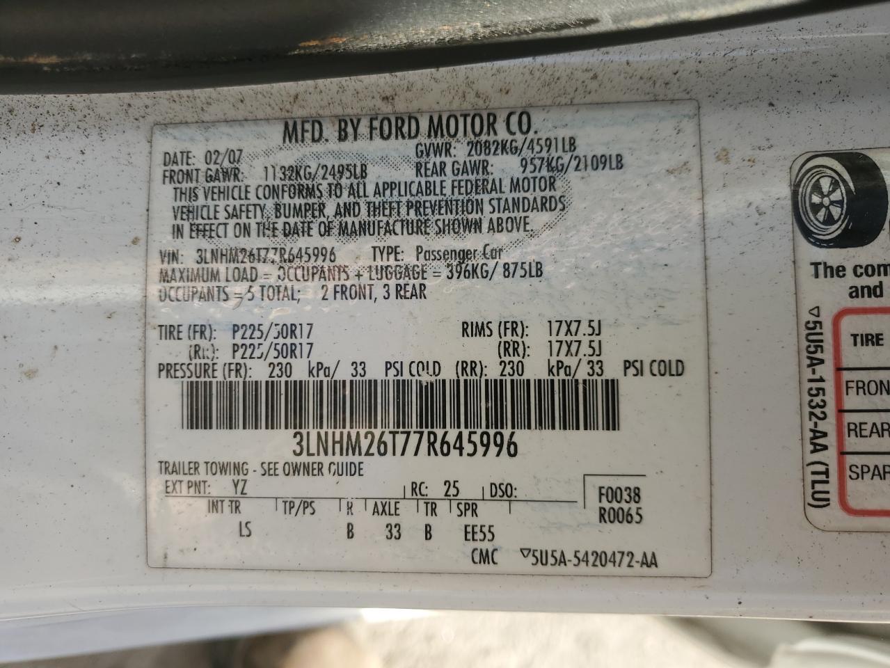 2007 Lincoln MKZ - Image 12