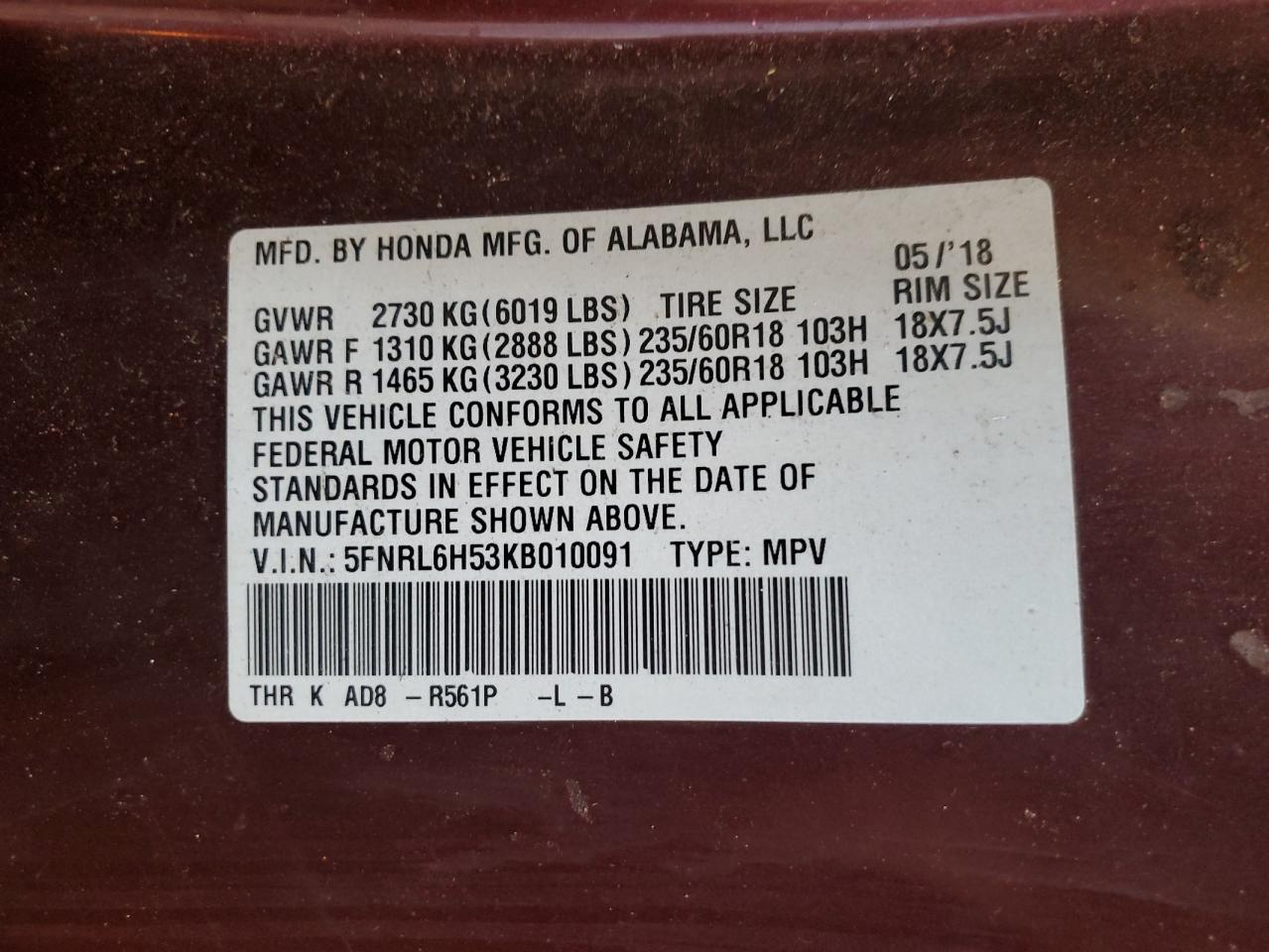 2019 Honda Odyssey - Image 15
