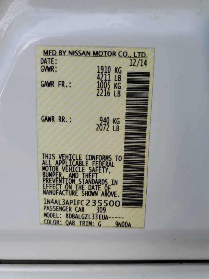 VIN 1N4AL3AP1FC235500 2015 NISSAN ALTIMA no.13