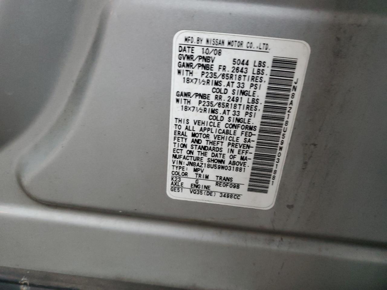 2009 Nissan Murano - Image 14