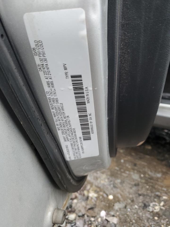 2006 Subaru Legacy Outback 2.5I VIN: 4S4BP61C067347498 Lot: 85106584