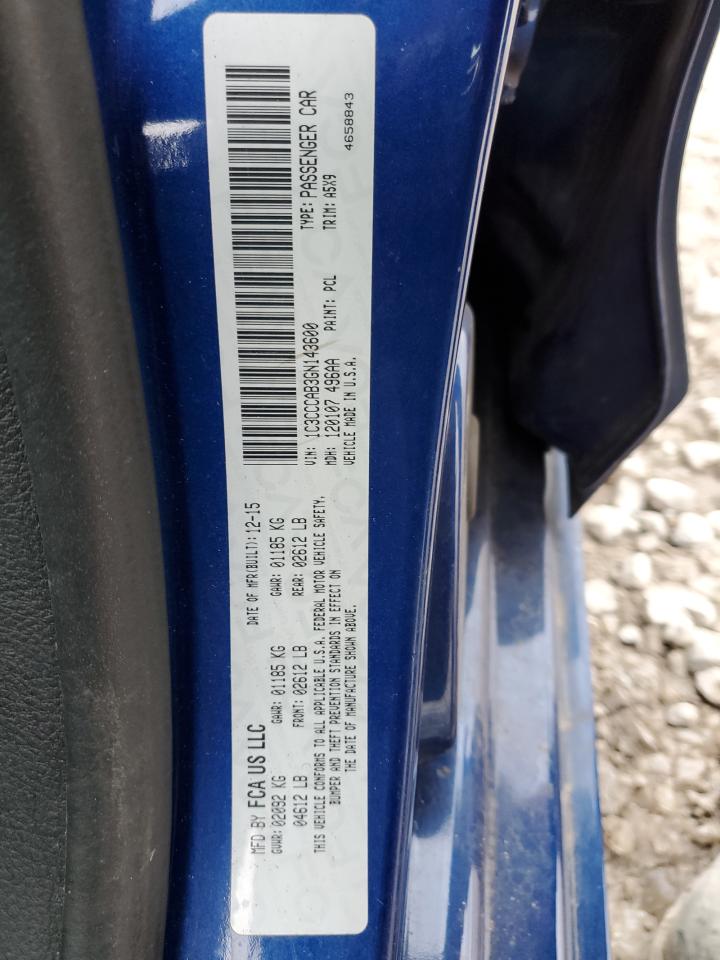 2016 Chrysler 200 Limited VIN: 1C3CCCAB3GN143600 Lot: 82994714