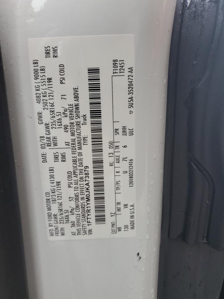 2018 Ford Transit T-250 VIN: 1FTYR1YM0JKA73879 Lot: 85560745