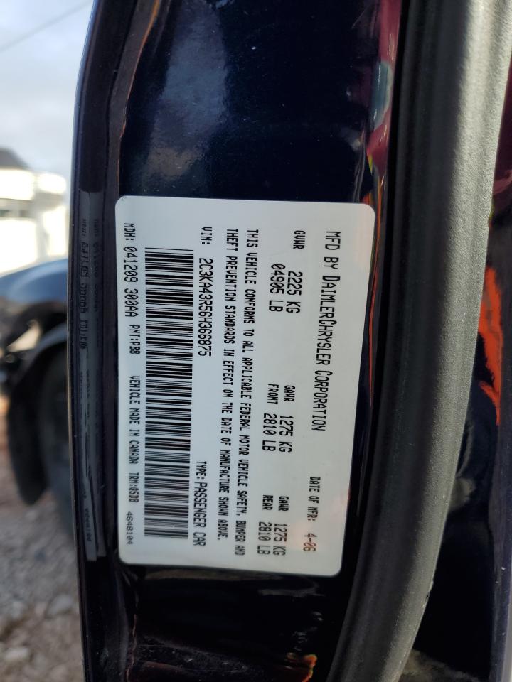 2006 Chrysler 300 VIN: 2C3KA43R56H366875 Lot: 85166904