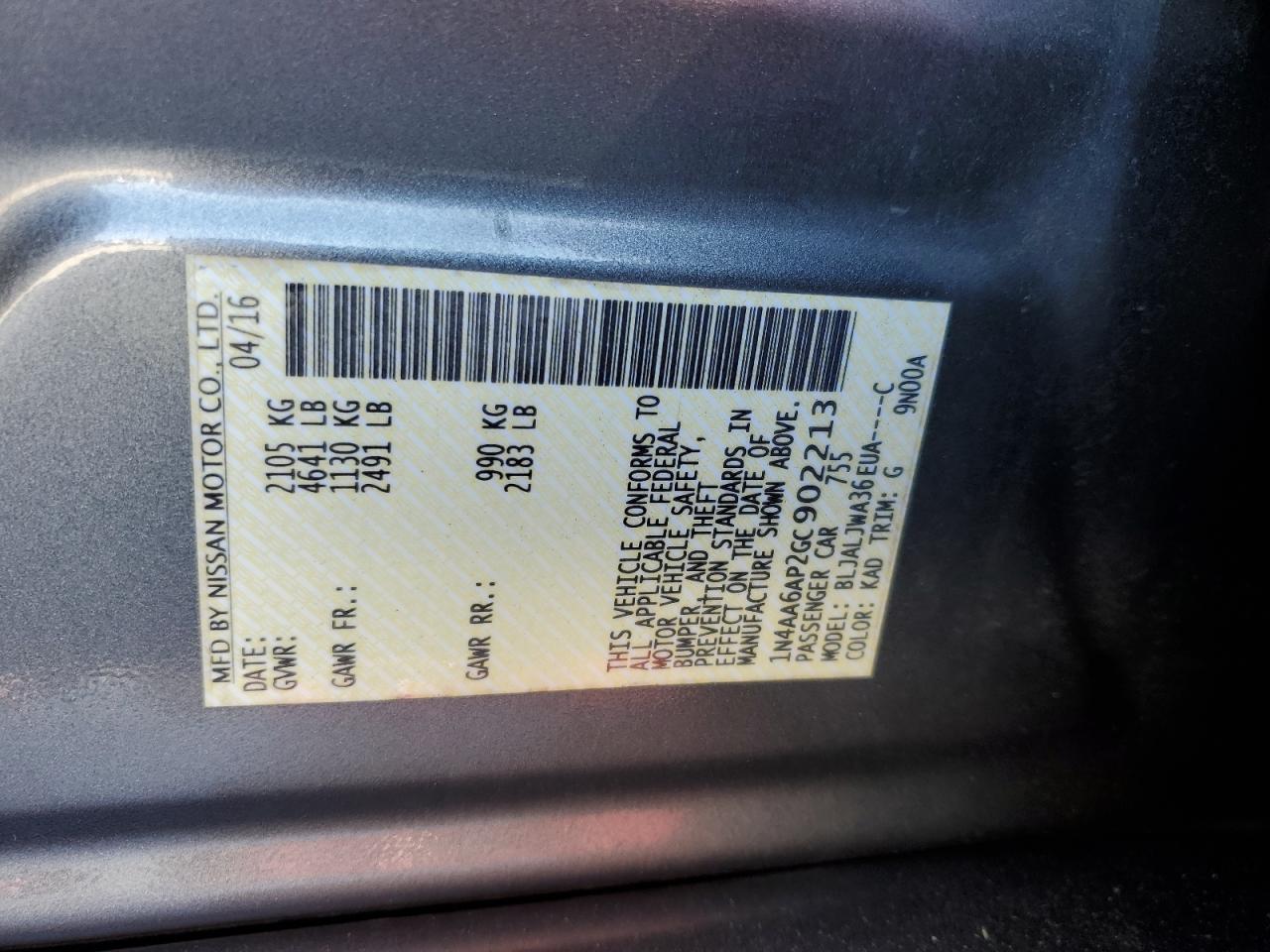 2016 Nissan Maxima - Image 12