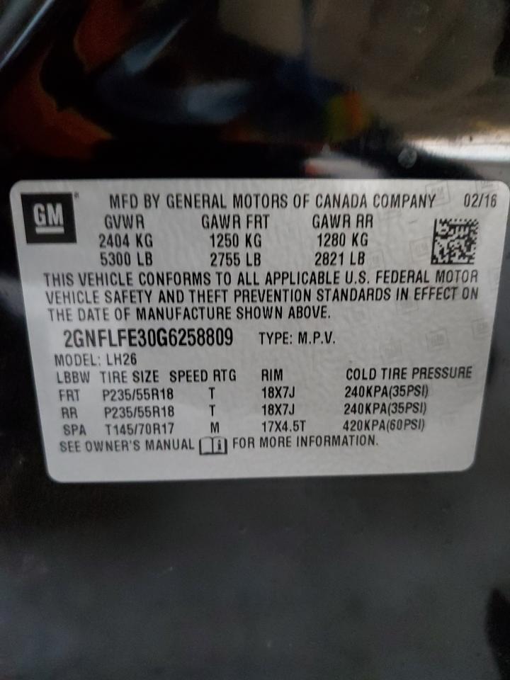 VIN 2GNFLFE30G6258809 2016 CHEVROLET EQUINOX no.13