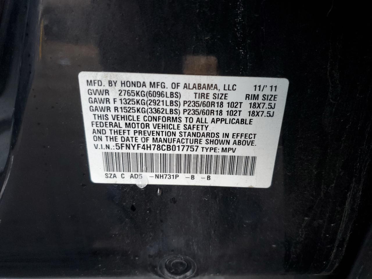 2012 Honda Pilot - Image 13