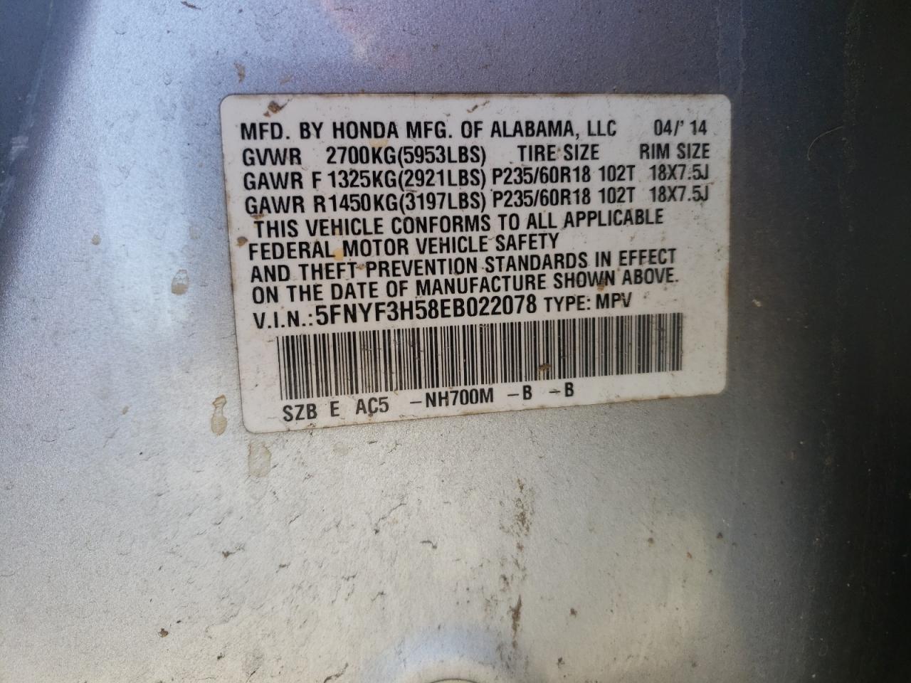 2014 Honda Pilot - Image 15