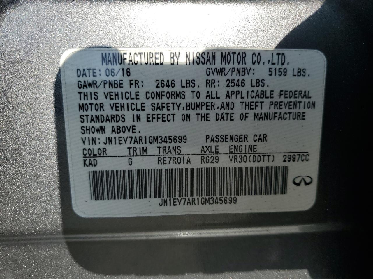 2016 Infiniti Q50 - Image 14