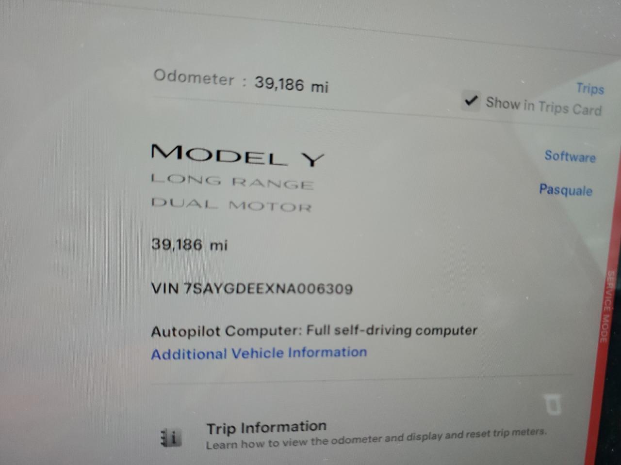 2022 Tesla Model Y VIN: 7SAYGDEEXNA006309 Lot: 85344884