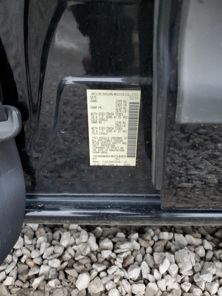 2014 Nissan Xterra X VIN: 5N1AN0NW9EN805889 Lot: 85788264