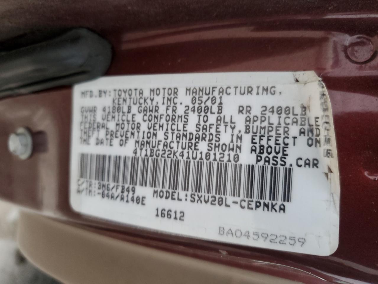 2001 Toyota Camry - Image 12