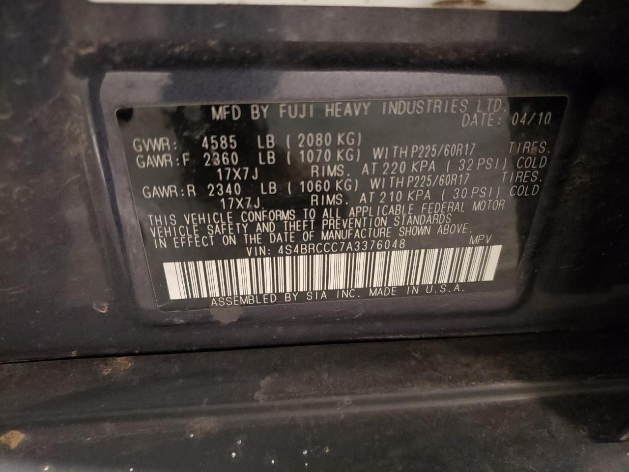 2010 Subaru Outback - Image 13