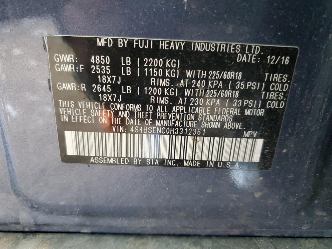 2017 Subaru Outback - Image 13