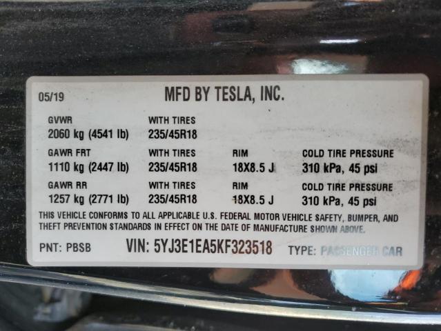 2019 TESLA MODEL 3   
