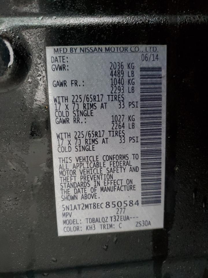 VIN 5N1AT2MT8EC850584 2014 NISSAN ROGUE no.13