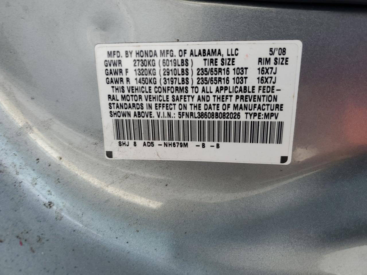 2008 Honda Odyssey - Image 14