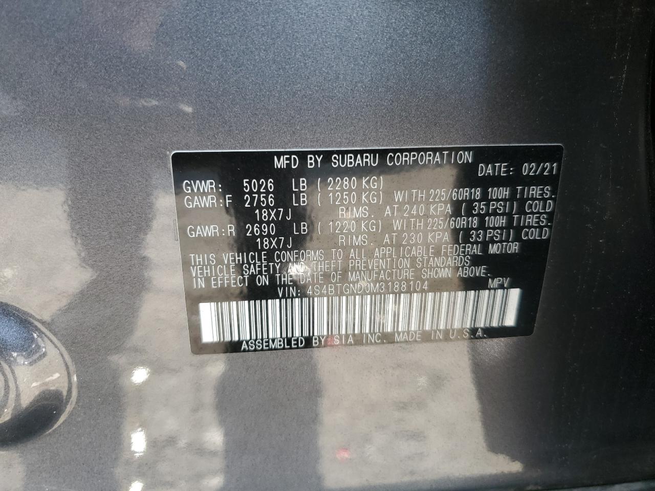 2021 Subaru Outback - Image 13