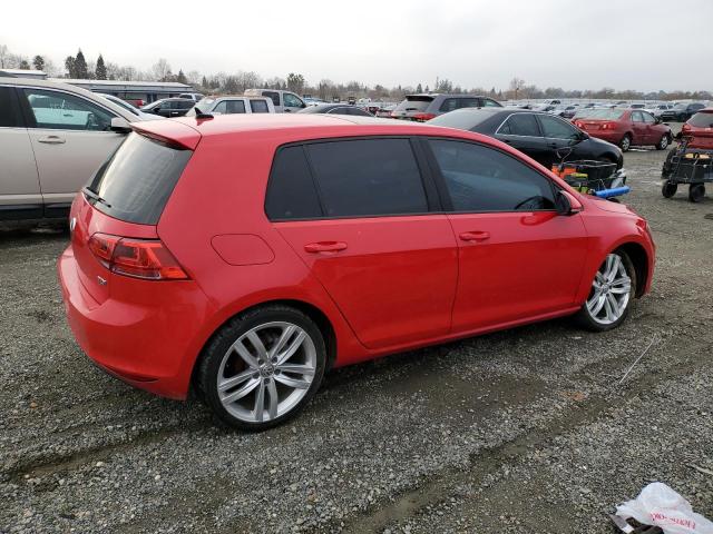  VOLKSWAGEN GOLF 2015 Czerwony