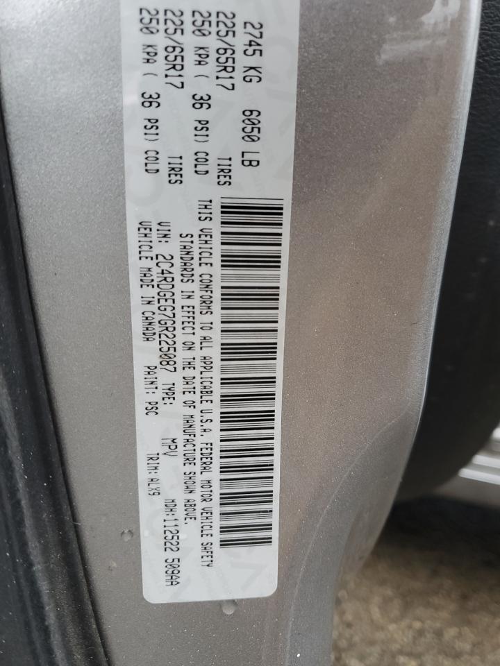 VIN 2C4RDGEG7GR225087 2016 DODGE CARAVAN no.13