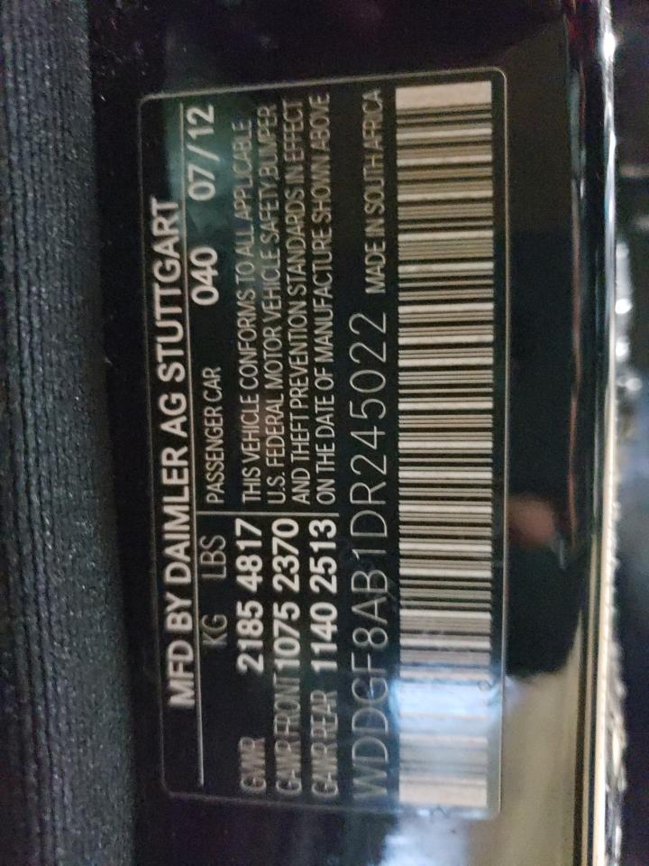 2013 Mercedes-Benz C 300 4Matic VIN: WDDGF8AB1DR245022 Lot: 84193214