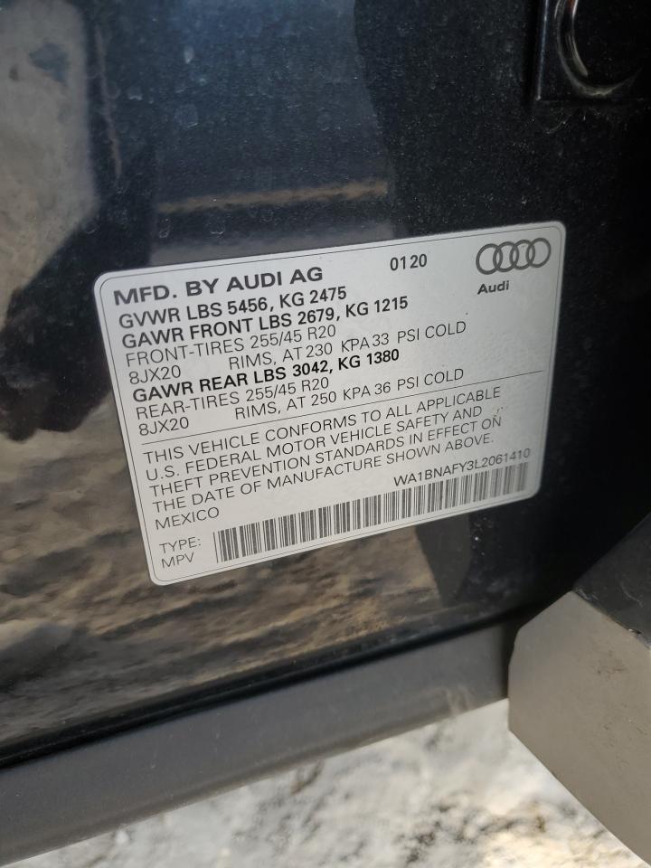 VIN WA1BNAFY3L2061410 2020 AUDI Q5 no.13