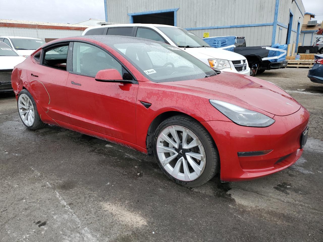 VIN 5YJ3E1EA6NF185878 2022 TESLA MODEL 3 no.4