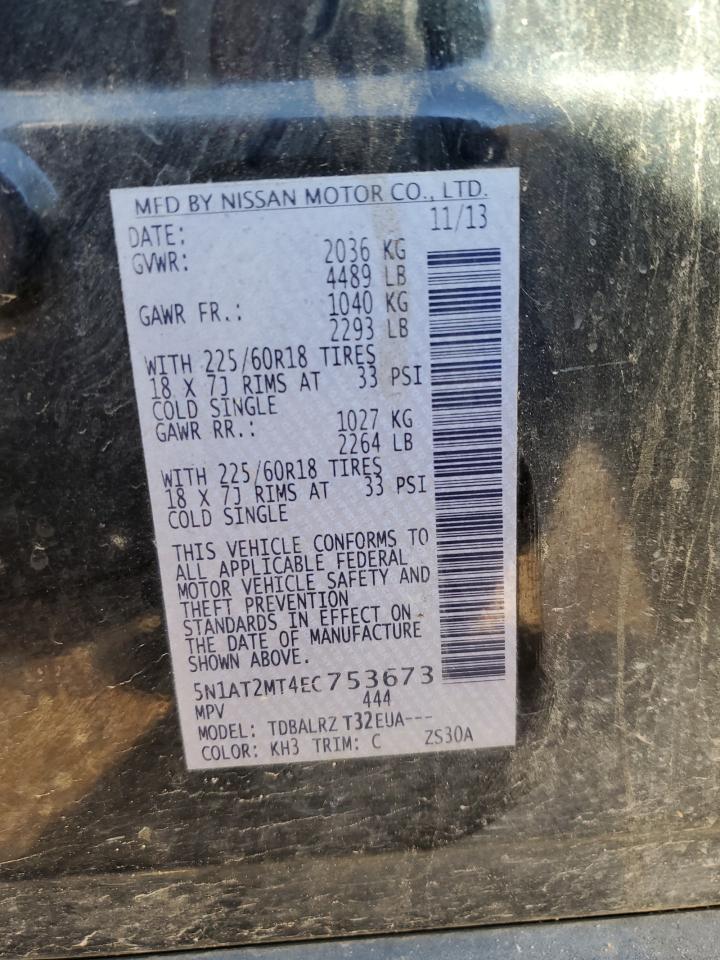 VIN 5N1AT2MT4EC753673 2014 NISSAN ROGUE no.13