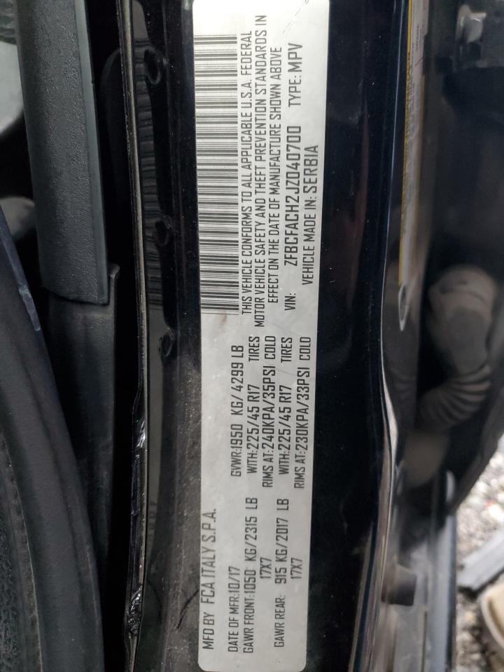 2018 Fiat 500L Lounge VIN: ZFBCFACH2JZ040700 Lot: 81126734