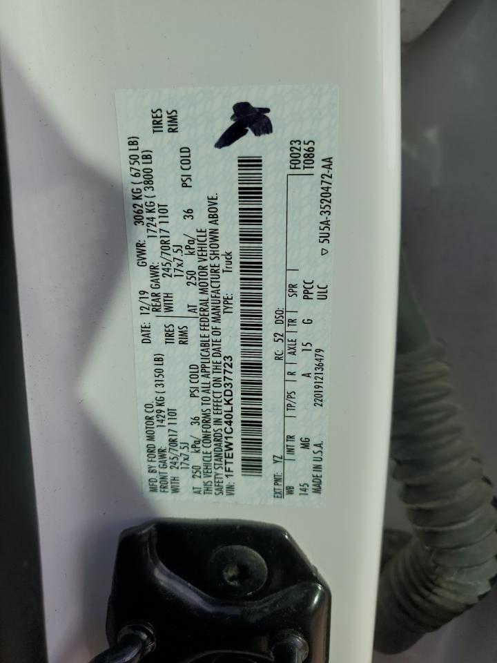 1FTEW1C40LKD37723 FORD F-150 2020