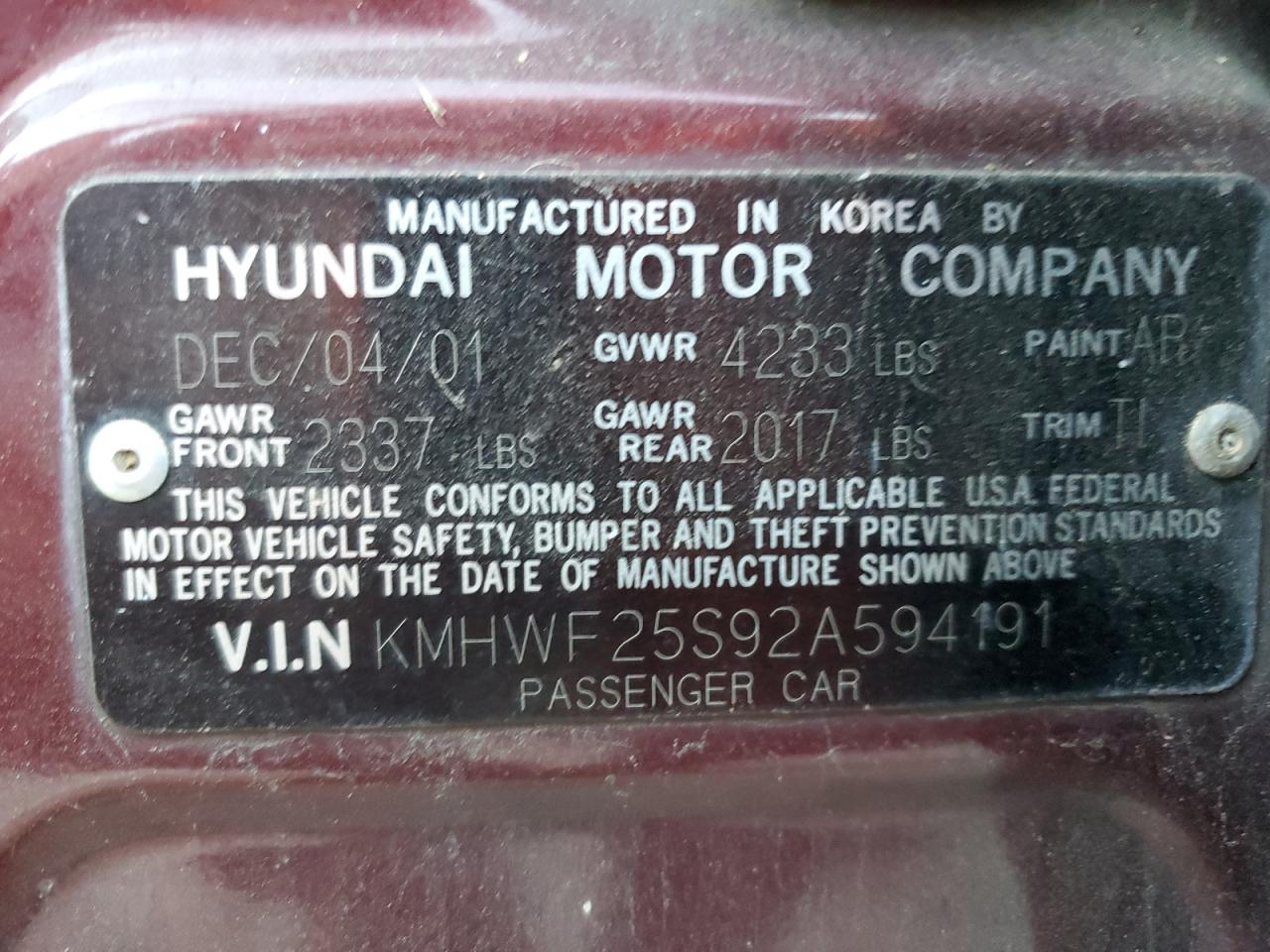 2002 Hyundai Sonata - Image 12