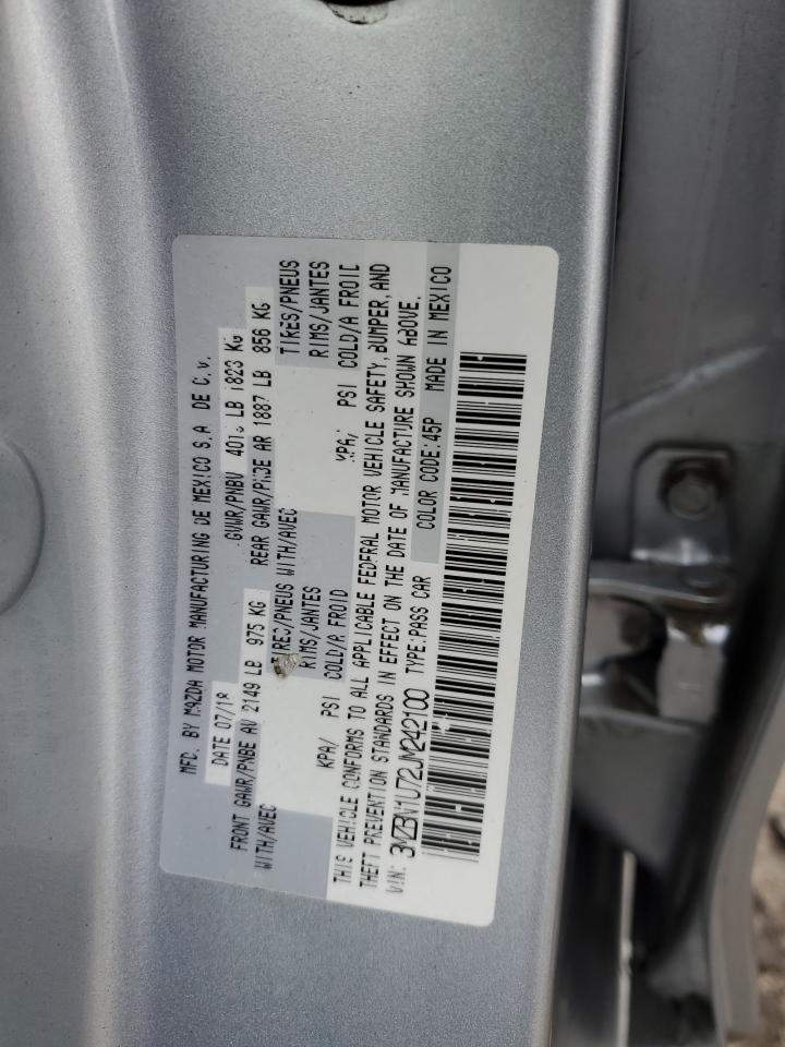 2018 Mazda 3 Sport VIN: 3MZBN1U72JM242100 Lot: 84520644