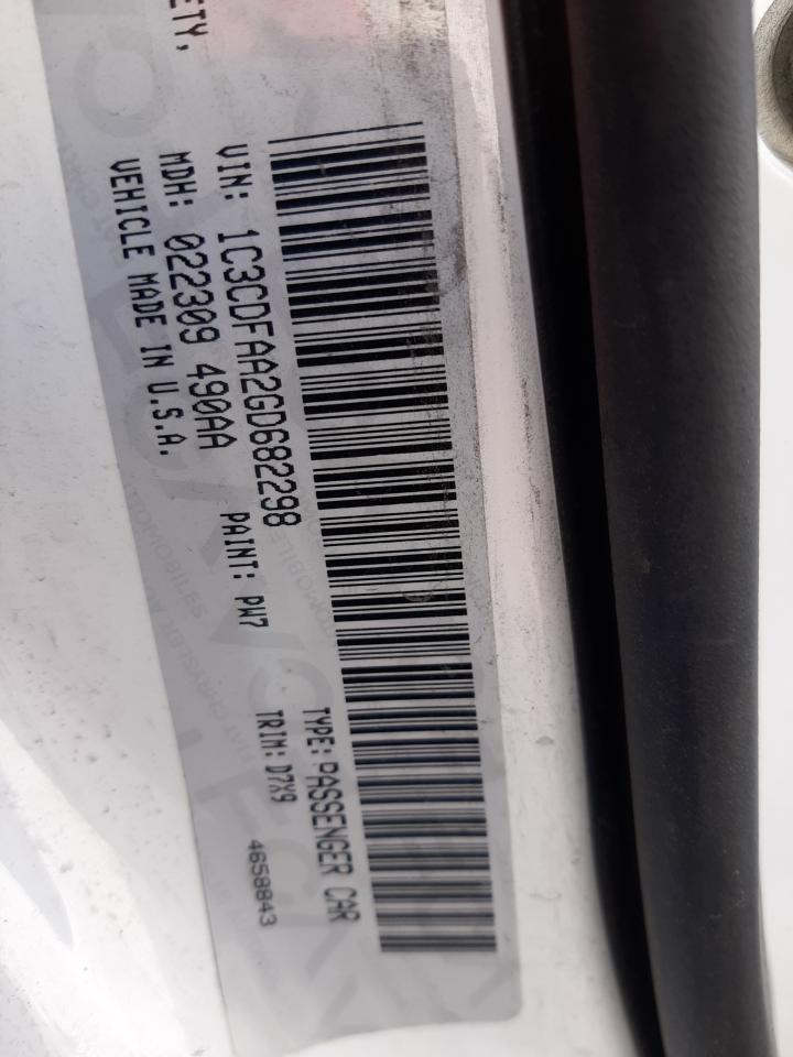 2016 Dodge Dart Se VIN: 682298 Lot: 83895874