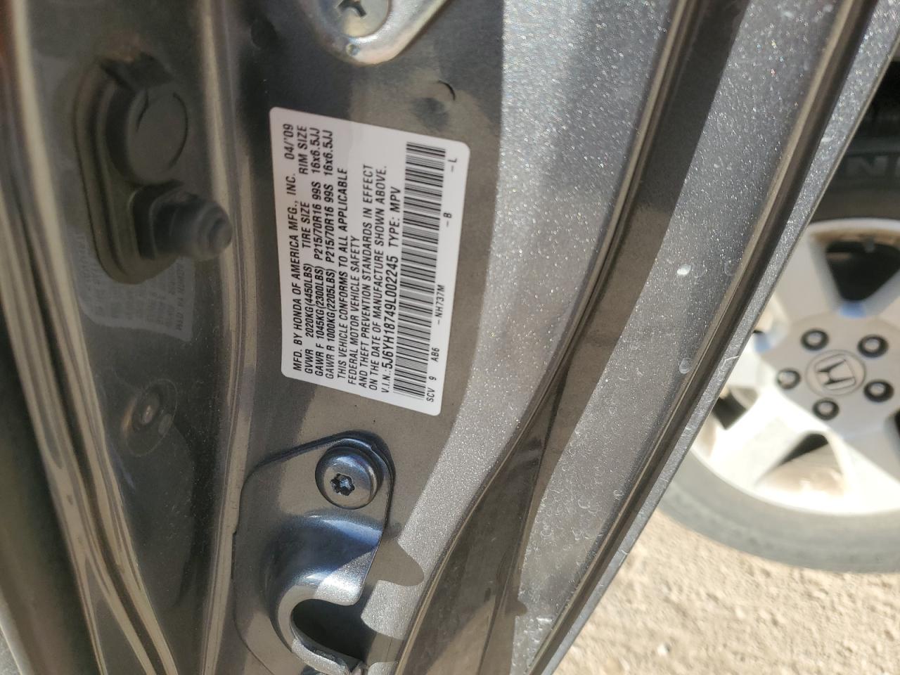 2009 Honda Element Ex VIN: 5J6YH18749L002245 Lot: 85171664