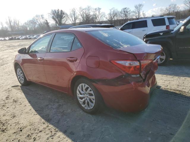 Sedans TOYOTA COROLLA 2017 Red