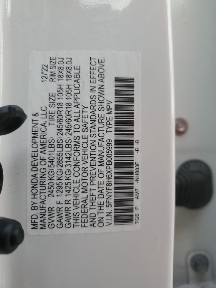 VIN 5FNYF8H6XPB005999 2023 HONDA PASSPORT no.13