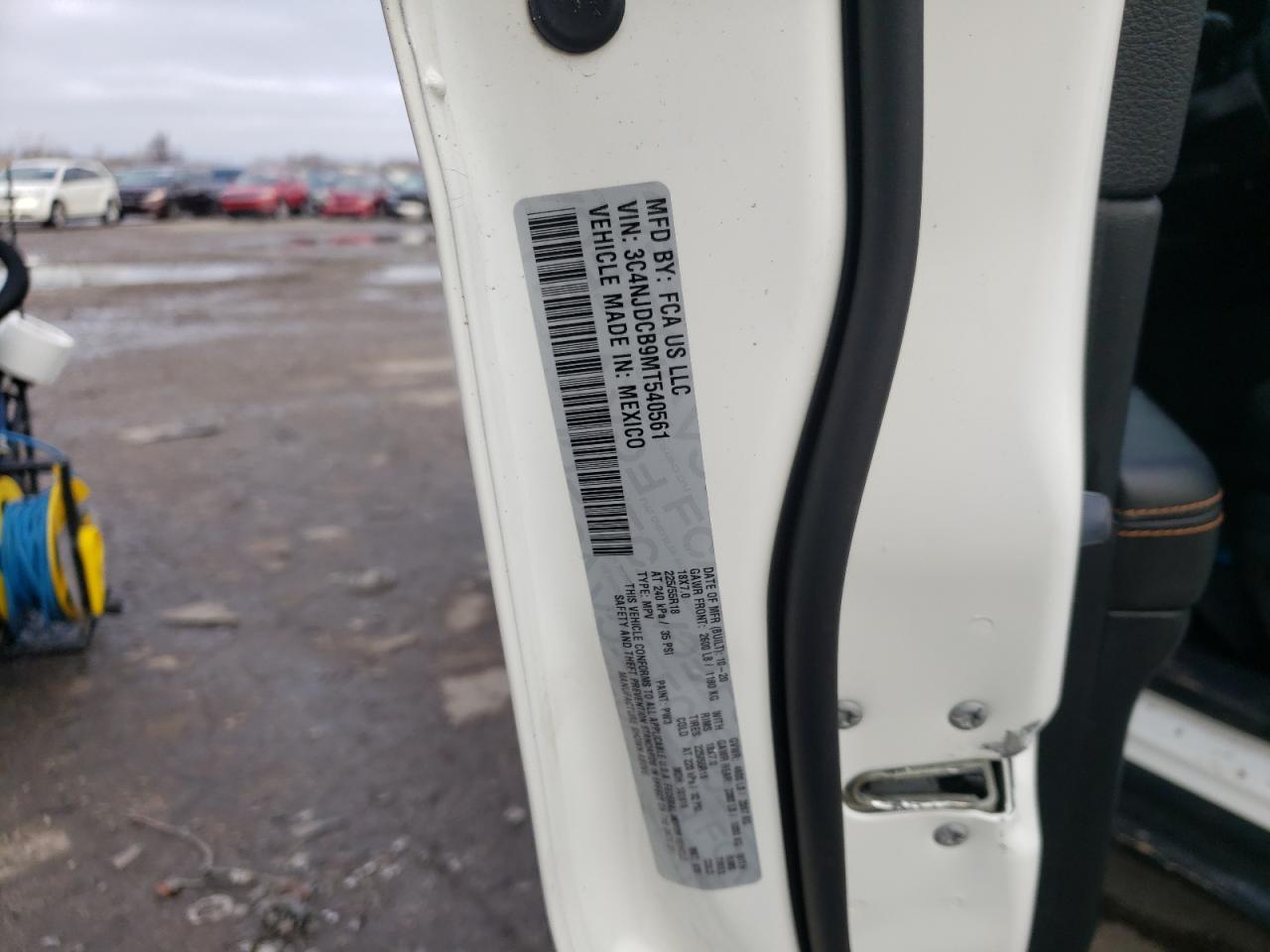 2021 Jeep Compass Limited VIN: 3C4NJDCB9MT540561 Lot: 85009194