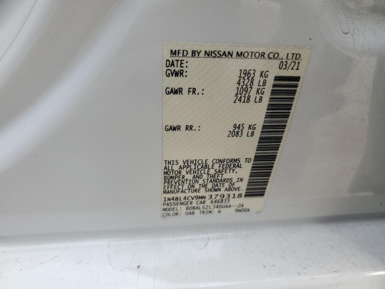 2021 Nissan Altima - Image 12