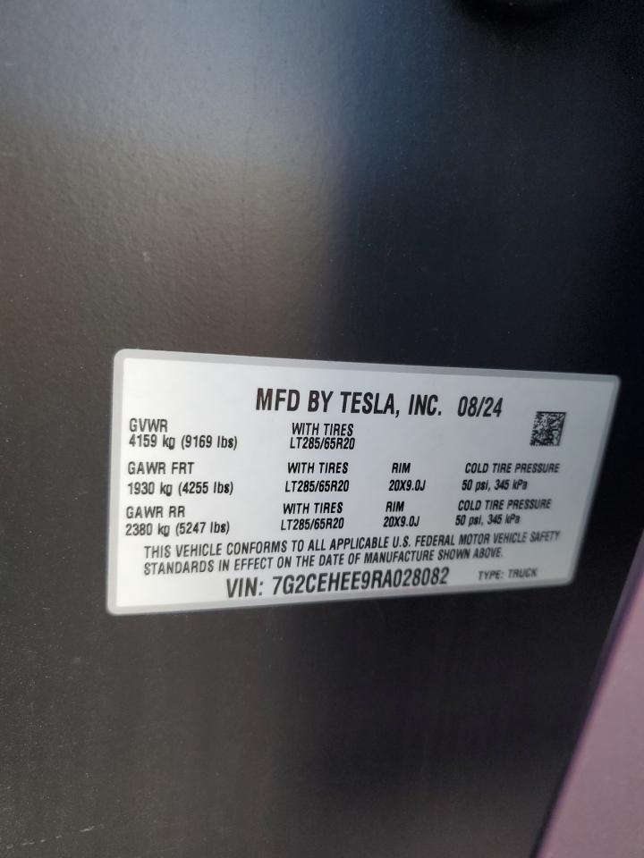 VIN 7G2CEHEE9RA028082 2024 TESLA CYBERTRUCK no.12