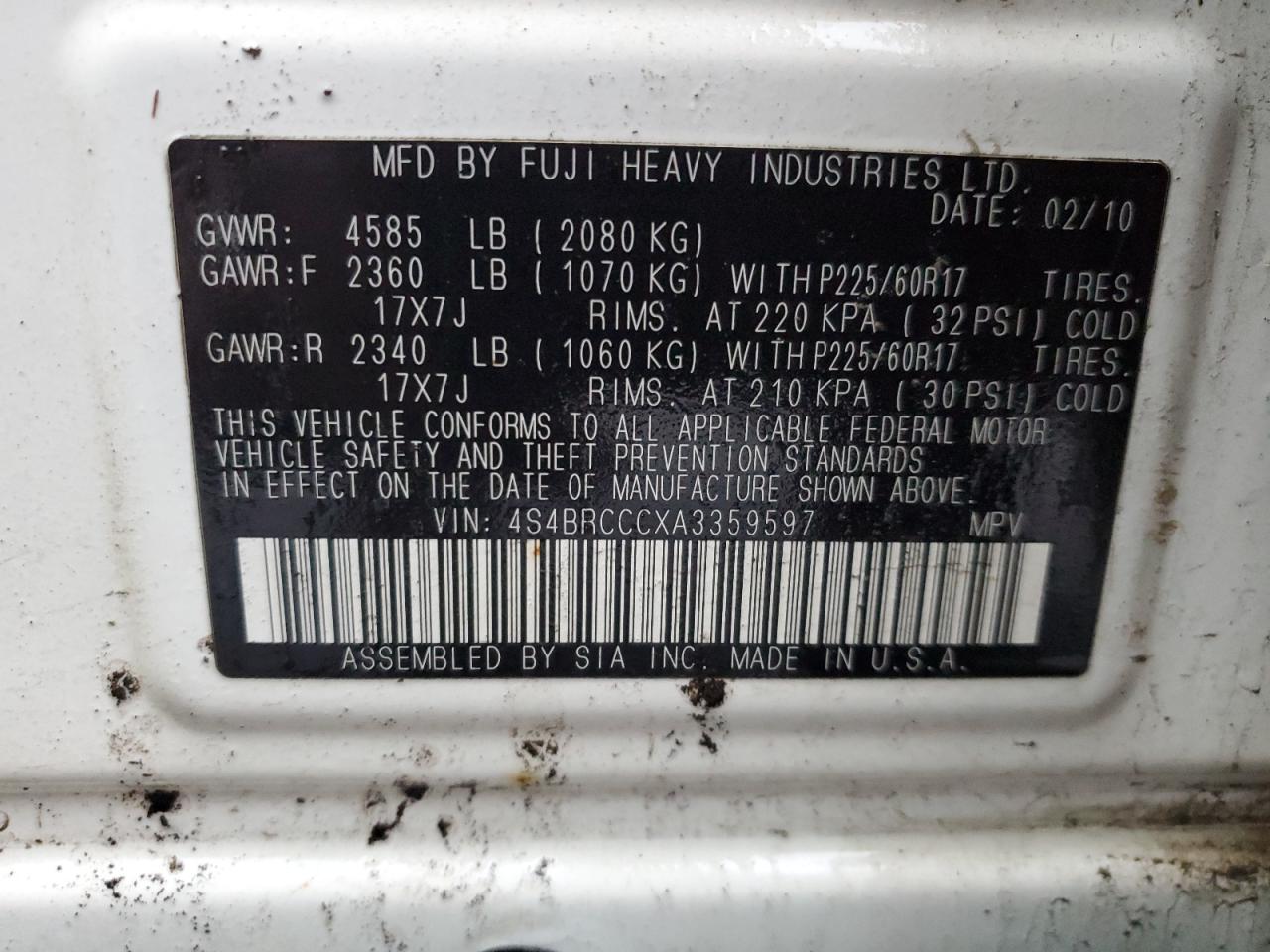 2010 Subaru Outback - Image 14