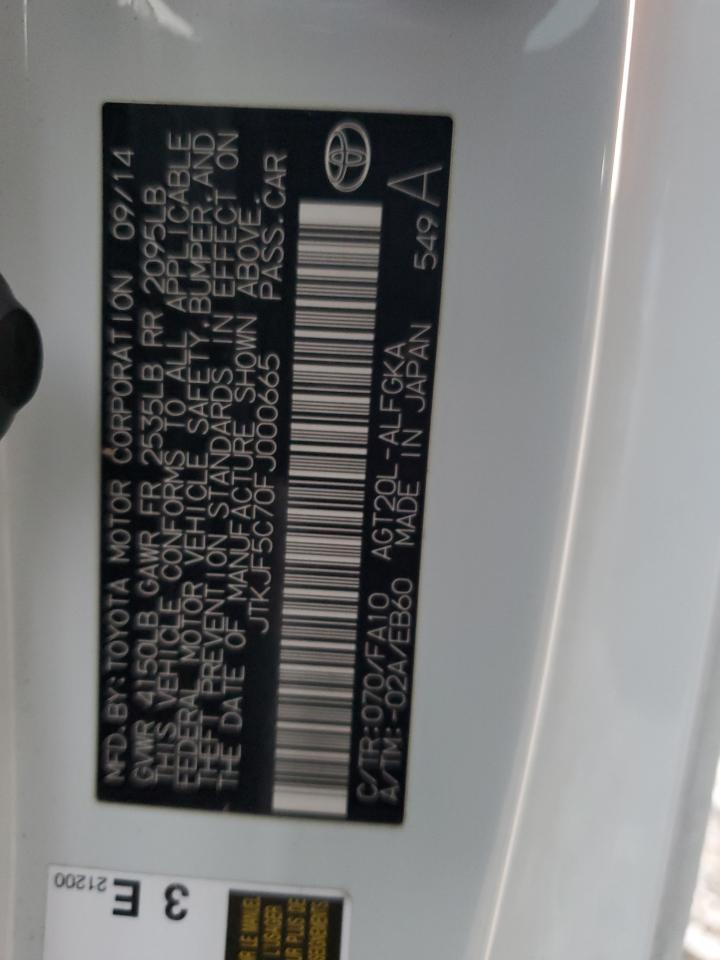 2015 Toyota Scion Tc VIN: JTKJF5C70FJ000665 Lot: 85310954