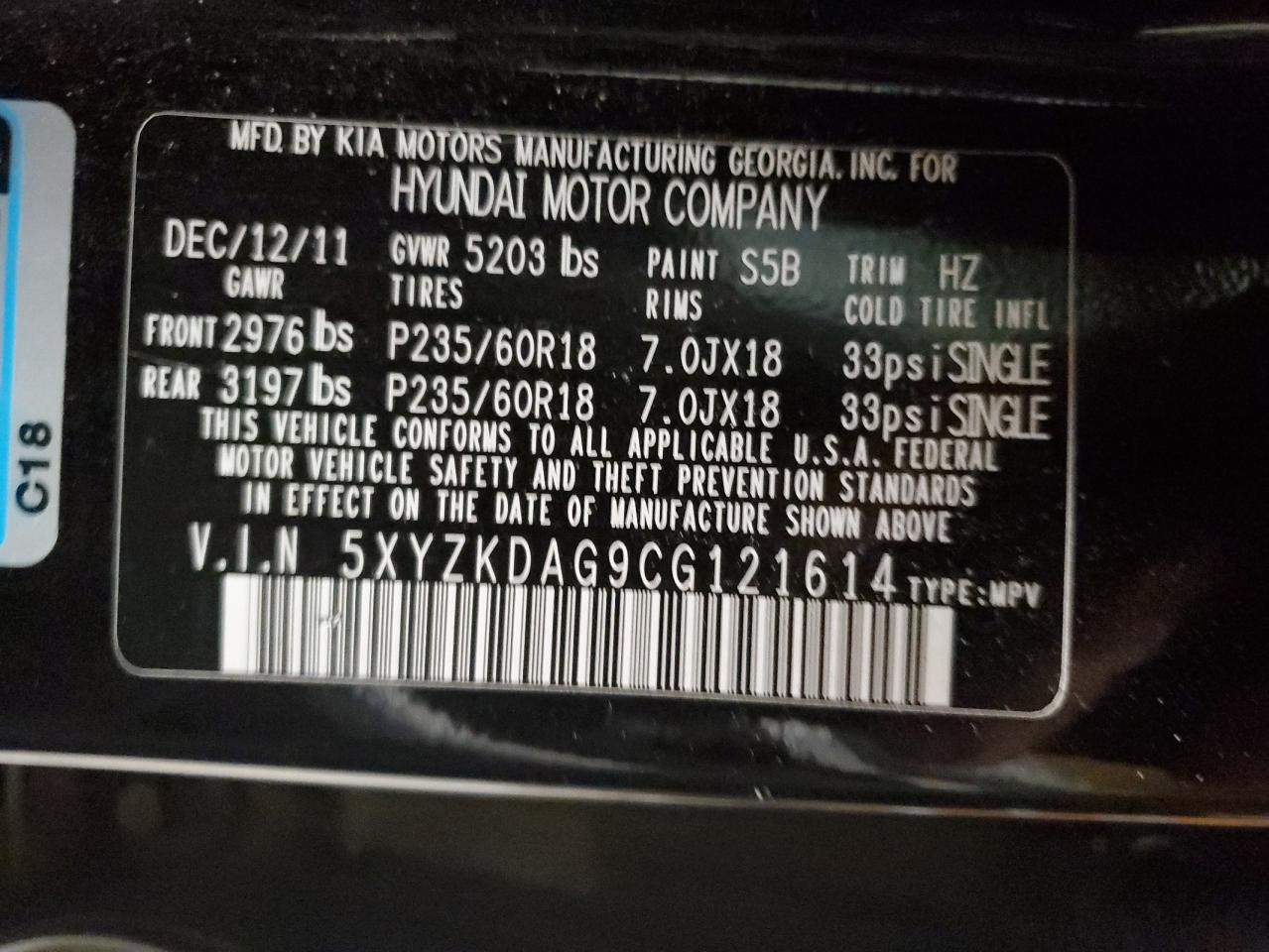 2012 Hyundai Santa Fe - Image 13