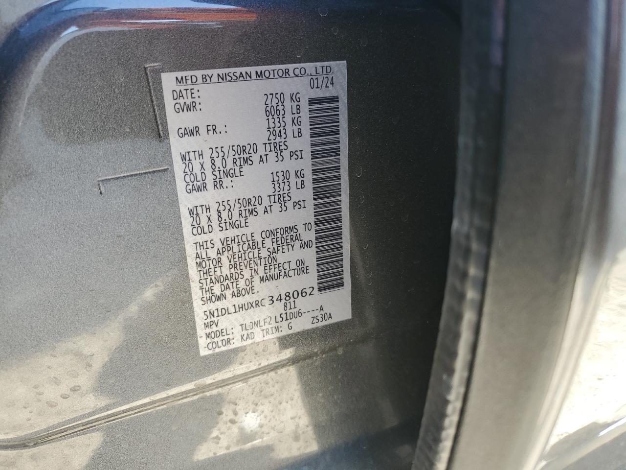 2024 Infiniti Qx60 Autograph VIN: 5N1DL1HUXRC348062 Lot: 82976394