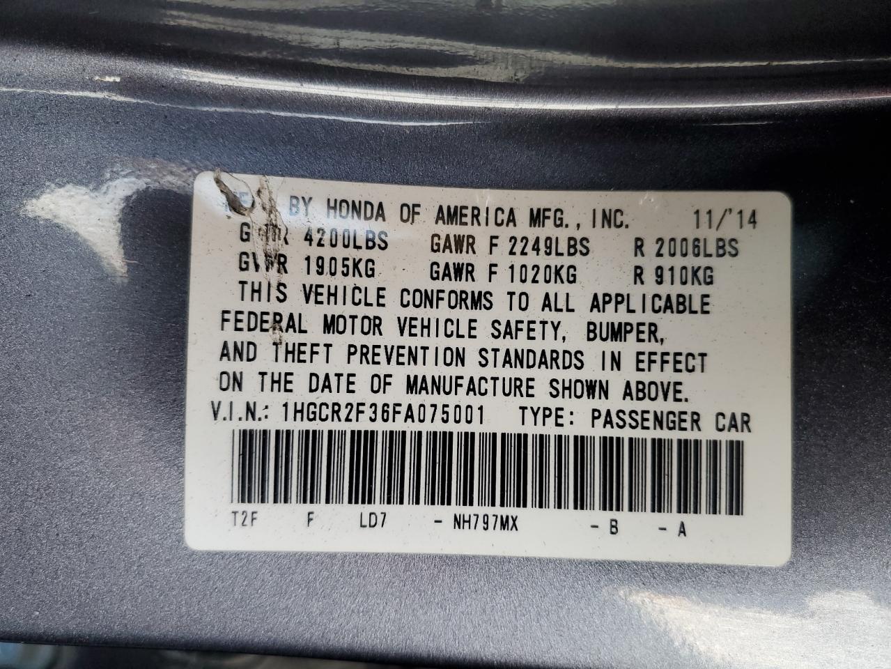 2015 Honda Accord - Image 14