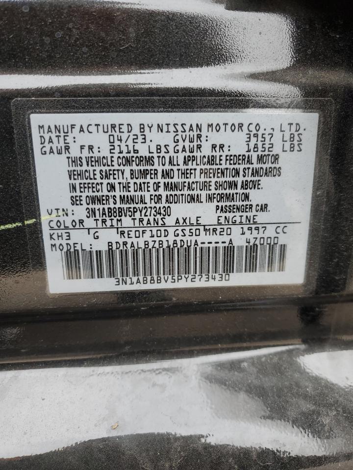 2023 Nissan Sentra S VIN: 3N1AB8BV5PY273430 Lot: 85818334