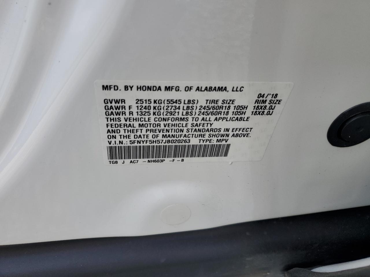2018 Honda Pilot - Image 15