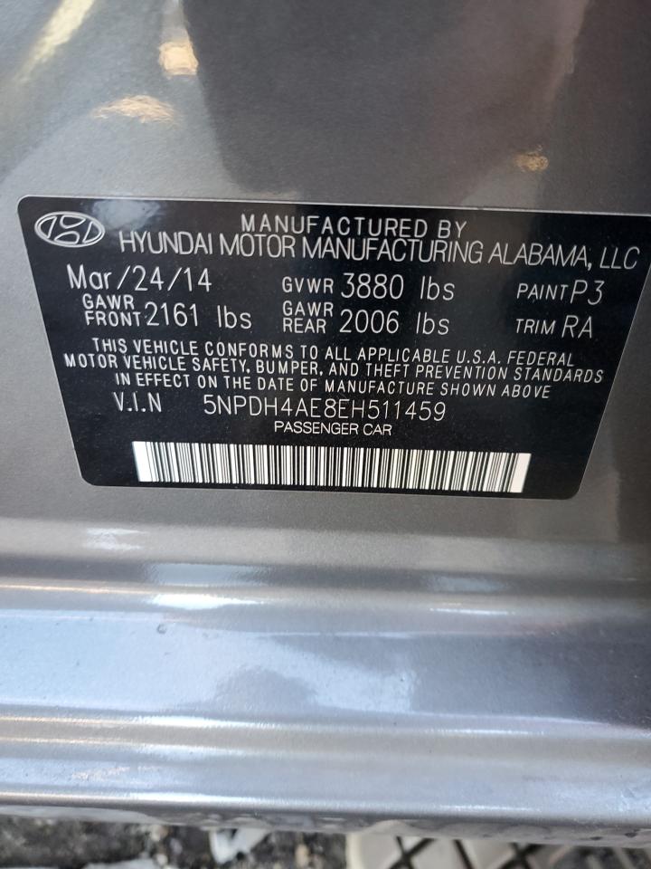 VIN 5NPDH4AE8EH511459 2014 HYUNDAI ELANTRA no.12