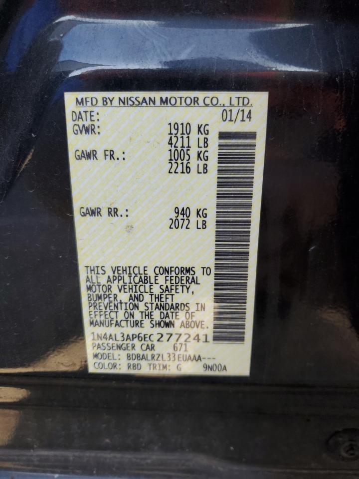 VIN 1N4AL3AP6EC277241 2014 NISSAN ALTIMA no.12