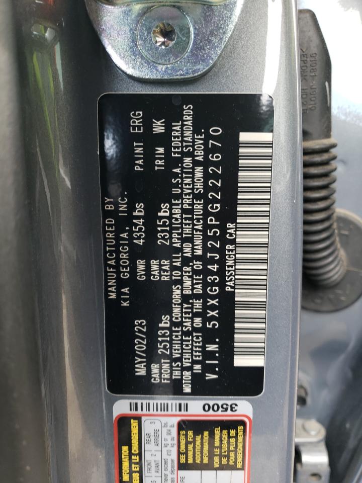 2023 Kia K5 Ex VIN: 5XXG34J25PG222670 Lot: 85278184